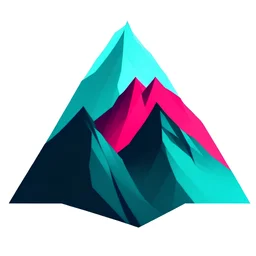 A shaped Mountain with half color no text