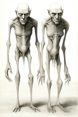 The full body of two fat old men , a thin line draw ، Siamese brothers with one body of two heads , front view camera, decayed and rotting with grotesque proportions and imagery. surreal horror, biomechanical design, by hr giger and beksinski , fine lines draw