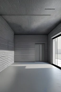 غرفة معيشة مصنوعة كلها حتى الارضية و السقف والحاىط من خرسانة قابلة للطباعة ثلاثية الأبعاد بشكل افقي