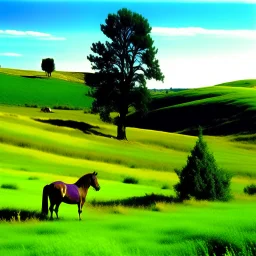 Nebraska 1997 Wild Horse Hill Photo, FNAF Purple guy in the foreground behind a tree.