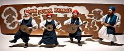amish punk ginger bread kung fu religious dwarves running ontop of lp record