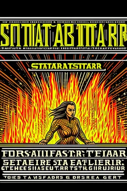 Banner for the Facebook page of a metal radio show called firestater.