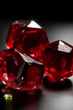 ruby glass, with natural form of the stone