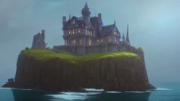 Stone castle by the ocean