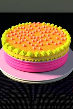 Sponge cake, tuna flavored with mayo icing. Photorealistic.