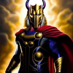 Ultra detailed fullbody Portrait in oil on canvas of Beta Ray Bill Thor , extremely detailed digital painting, extremely detailed face,crystal clear Big Glowing eyes, mystical colors ,perfectly centered image, perfect composition, rim light, beautiful lighting, 8k, stunning scene, raytracing, anatomically correct, in the style of robert e howard and Ken Kelley and Ohrai Noriyoshi and Simon Bisley and tomzj1