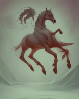 A centaur majestically galloping through the dense forest in the style of Doug Hyde , fantastical landscape, soft strokes , mythology portrait, classic illustrated digital design