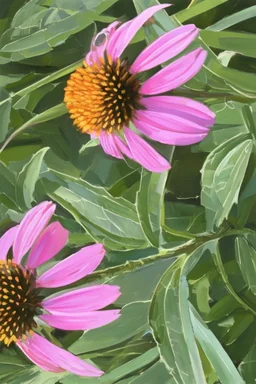 coneflowers; Still Life; Oil Painting