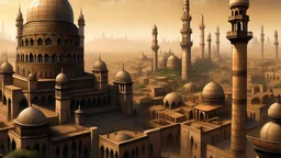 An Arab city from ancient times, full of castles and minarets