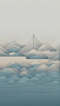 minimalist background of a fish farm in da vinci style