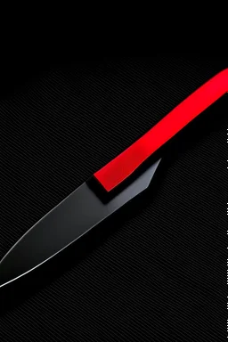 kunai with red serrations along the edge