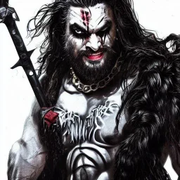 Jason Momoa as lobo from dc comics, dramatic light, high detail, cinematic