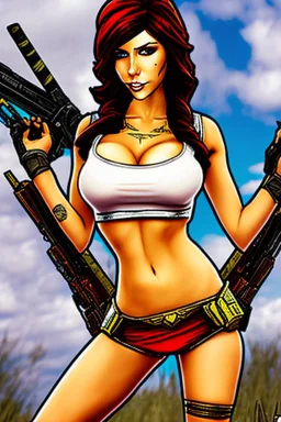 Lauren Phillips cosplaying as Lilith from Borderlands