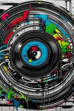 62Record graffiti style