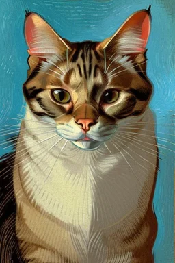 Retrato de un gato por Van Gogh