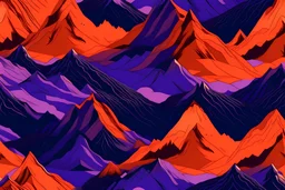 mountain range purple orange