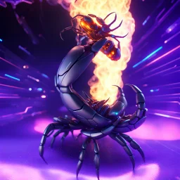 brightly coloured 3D infinity symbol ∞, futuristic, crab, vibrant, striking, black background, chiaroscuro, dramatic, captivating, high-tech, powerful, fantasy, beautiful, octane render, 16k post-production, artstation: award-winning: atmospheric: commanding: fantastical: clarity: ultra quality: striking: brilliance: stunning colors: amazing depth; lens: f/11, 35mm