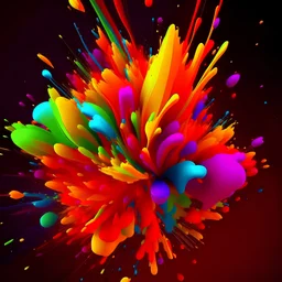 color explosion 3d background