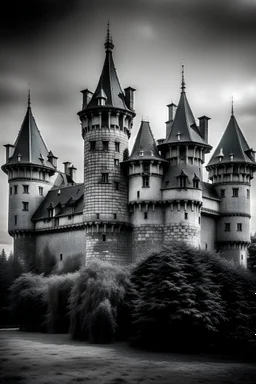 castle black and white