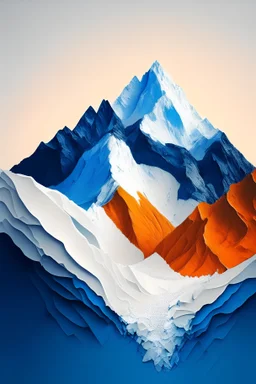 nature mountain blue white orange