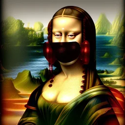 Monalisa wearing a saree, hyper realistic photograph very close to the original portrait