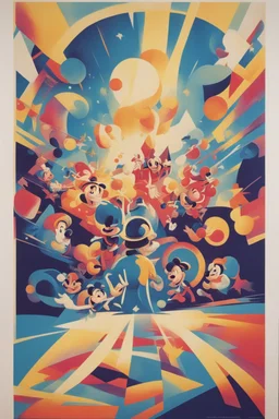 nostalgic Blast from the Past poster cheerfull disney abstract