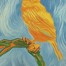 Portrait of a bird Vincent van Gogh style