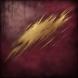 Hyper Realistic golden grungy scratches on maroon & black rustic background with vignette effect