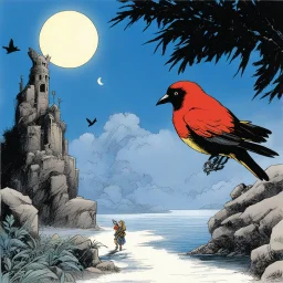 [comic book art by Le Tendre et Loisel (la quete de l oiseau du temps, 1987)]