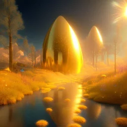 beautiful cosmic transparent golden landscape very etheric and cosmic, delicate colors, ultra sharp focus, 8k, unreal engine 5, extremely sharp detail, light effect, soft light atmosphere, smooth, full of details