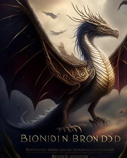 A regal dragon with text Story Of Borneo Land, shimmering scales and immense, powerful wings that can manipulate the elements and control the weather.