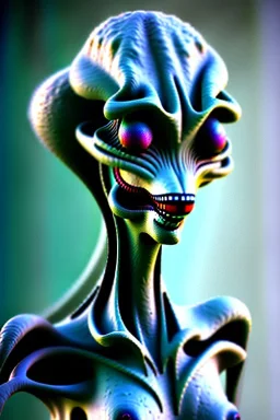 full bodied Poltergeist alien, 8k, finely detailed, photo realistic.