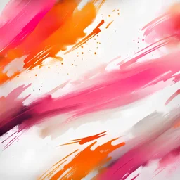 Hyper Realistic White, Orange & Pink Multicolored Grungy-Brush-Strokes-Background