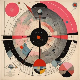 Astronomy Domine, concept art, by El Lissitzky, bright colors, Pink Floyd Album art, sinister psychedelia