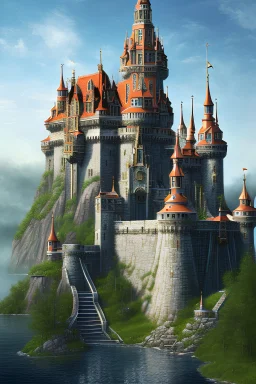 castle connected to harbor wall