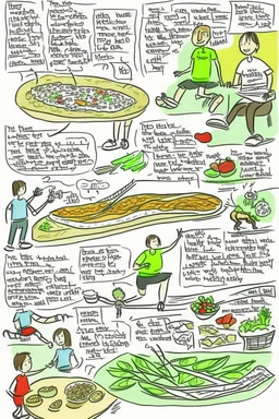 make a drawing of how people would benefit from eating more healthily and exercising