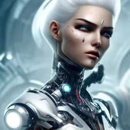 cyborg, white hair, sexy, perfect, real, dream