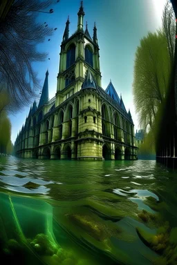 Notre Dame de Paris underwater