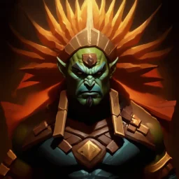 fantasy, realistic, ultra graphics, ue5, portrait, half orc, aztec