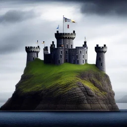 ancient castle in Scotland by the sea