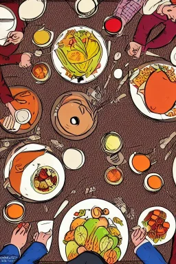 thanks giving turkey line art comic