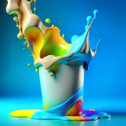 Social media advertisement: "Milk and Cream Flavor Using 3D Technology and 8K Precision With Attractive Spectrum Colors"