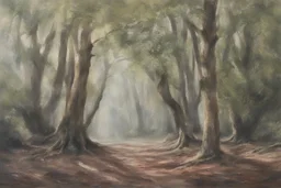 photo realism sherwood forest uk water colour