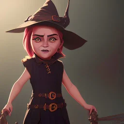 Portrait of an adorable witch kid by Nick Harris