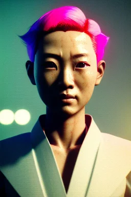 portrait, Asian cyborg woman, samurai warrior :: symmetry photography, cyberpunk style, pink hair, perfect eyes, samurai helmet, samurai army, katana, japanese traditional pattern, pink, white, black, glow eyes, cinematic, Ultra realistic, dark scene, soft color, highly detailed, unreal engine 5, RTX, ultra detail, 3d, finely drawn, high definition.