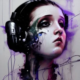 photorealistic princess leia ,illustration on coarse canvas by <agnes cecile> and <Yoji Shinkawa>, ornate and intricate details , soft smooth lighting, ultra detailed concept art,