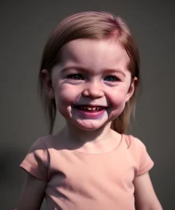 Ida elise broch toddler, smile, full body, dramatic lighting, hyper realistic