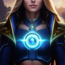 Ultra detailed fullbody Portrait in oil on canvas of heroes of the storm -Jaina,extremely detailed digital painting,intense stare, extremely detailed face, crystal clear eyes, mystical colors ,perfectly centered image, perfect composition, rim light, beautiful lighting,masterpiece ,8k, stunning scene, raytracing, anatomically correct, in the style of Steve Jung and robert e howard and Wizyakuza and Ohrai Noriyoshi and Simon Bisley and uncannyknack.