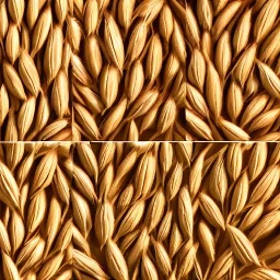 An artistic logo of 5 wheat ears, with full HD, 4K, 8K, 16K details