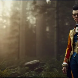 Full body, 3d render, asa butterfield, 1800's men style, 1800's men hair style, 1800's men clothes style, hyper realistic, octane render, unreal engine 5, 8k, palace background, uhd